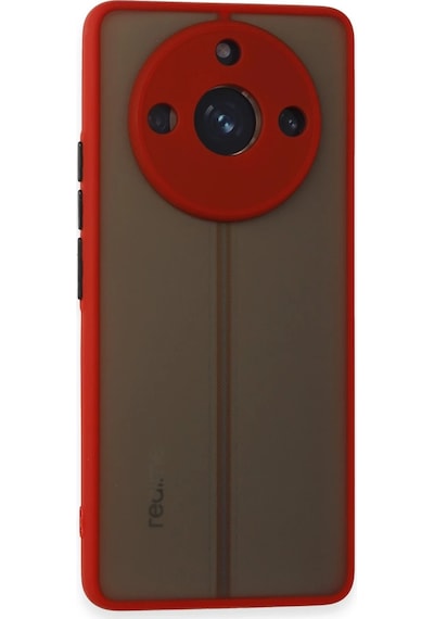 Newface Realme 11 Pro Kılıf Montreal Silikon Kapak Glblseme - 16 - Kırmızı