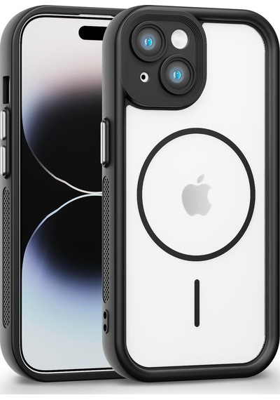 Apple Uyumlu iPhone 13  Kamera Korumalı Magsafe Wireless Şarj Özellikli Mat Silikon Siyah Renkli Silikon Telefon Kılıfı