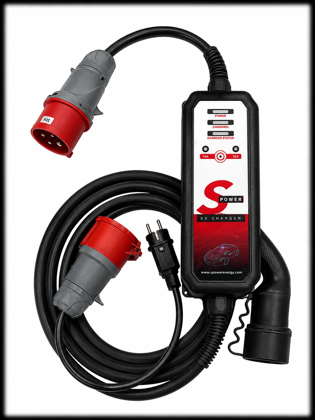 Spower Ev Go 22 22 Kw Taşınabilir Elektrikli Araç Şarj Cihazı
