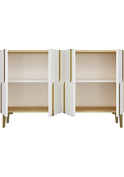 Ka1231dg Nota Konsol Ve Tv Sehpası Safirmeşe-beyaz-gold 120cm
