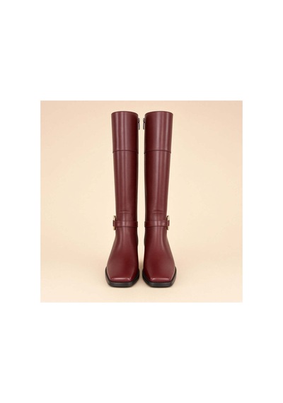 37brandshoes Bordo Deri Bot Bordo Bordo
