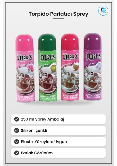Torpido Parlatıcı Sprey 250 Ml Araç İçi Plastik Yüzey Silikon Oto