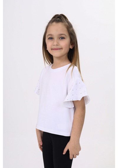 Toontoy Kids Toontoy Kız Çocuk Tişört Beyaz