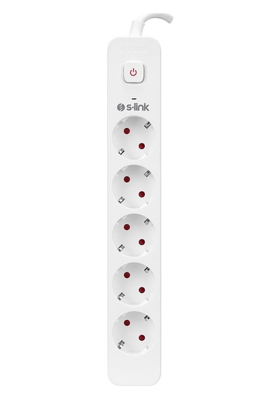S-Link Spg501s %100 Bakır 750 Joule Anahtarlı Akım Korumalı Priz 5'li 1,5mt - 22398