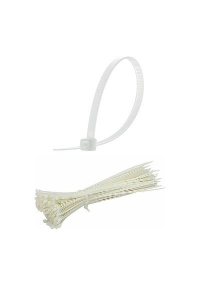 100 Adet Plastik Cırt Kelepçe Kablo Bağı Kablo Düzenleyici-4.8 X 380 Mm Standart