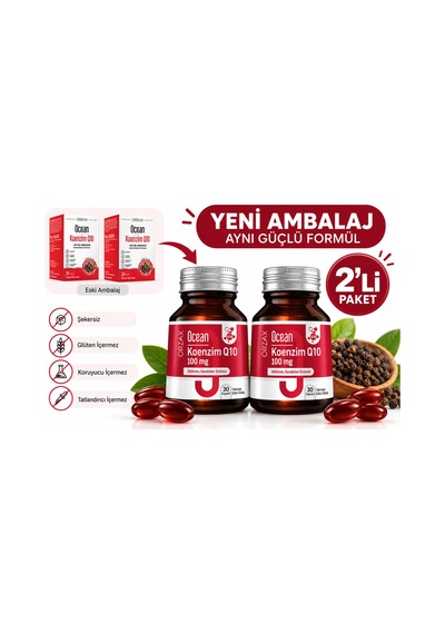 Koenzim Q10 100 Mg 30 Kapsül 2'li Paket