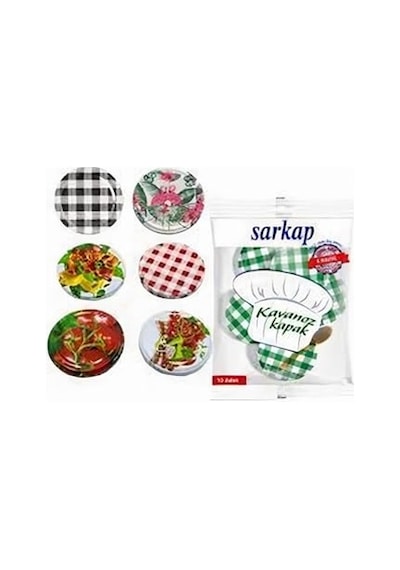 4 Paket 10'lu Hijyenik Poşetli Kavanoz Kapağı Seti 4 Desen 82 Mm Karışık Gönderim Açık-ahşap