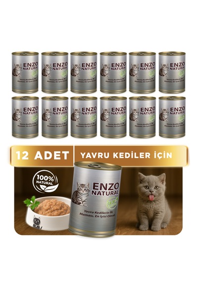 Enzo Natural Yavru Yaş Kedi Maması 410 Gr X 12