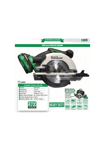 Akülü Sunta Kesme Testeresi Rb-ds185 Haispro