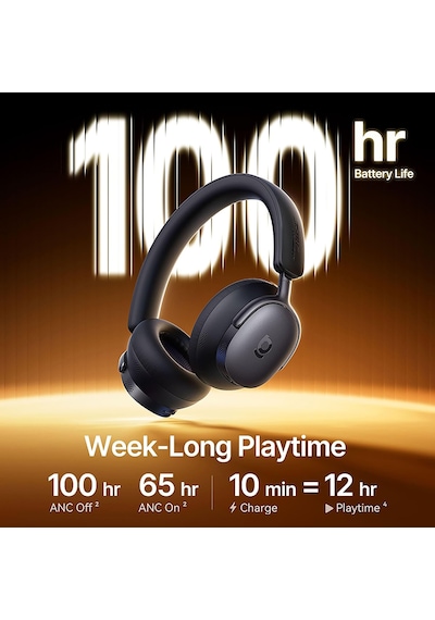Inspire Sound By Bose Xh1 Anc 100 Saat Çalma Süresi 4 Mikrofon Bt6.0 Kablosuz Kulak Üstü Kulaklık, Siyah