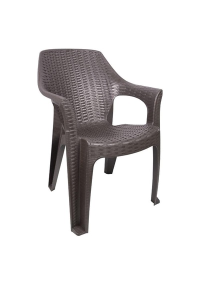Mandella Queen Rattan Koltuk 2 Adet Kahverengi Çok Renkli