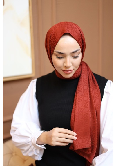 Silk Home Deluxe Şal 40003-12 Kiremit
