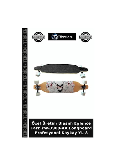 Özel Üretim Ulaşım Eğlence Tarz Yw-3909-aa Longboard Profesyonel Kaykay Yl-8 Çok Renkli