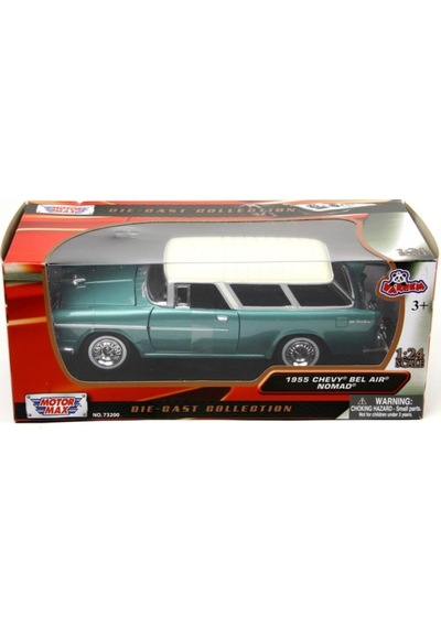 Motor Max 1:24 1955 Chevy Bel Air Nomad Yeşil Araba