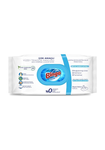 Bingo Beyaz Sabunlu Yüzey Temizlik Havlusu 96 Adet Bng-0001 BNG-0001