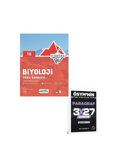 Okyanus 2027 10. Sınıf Biyoloji Iceberg Soru Bankası+ Evp Akademi Paragraf