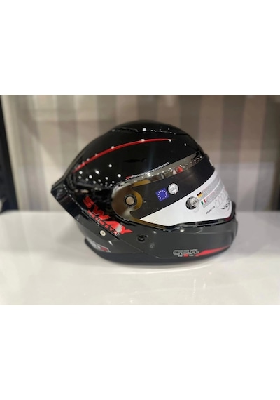 Sway Sw 850  Motosiklet Kaskı Black/red