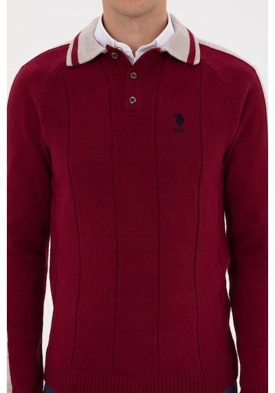 U.S. Polo Assn. U.s. Polo Assn. Erkek Plum Kazak /triko 50315043-vr177 New Plum