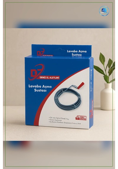 Lavabo Gider Açıcı 8 M Spiral Esnek Yay Çelik Krom Kaplama Duş Si Tekli