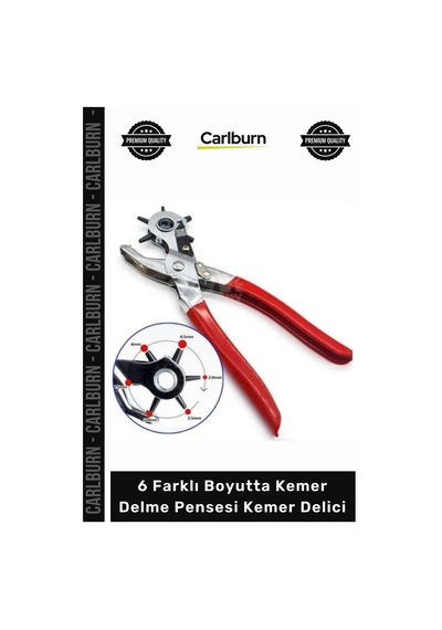 Özel Üretim Paslanmaz Çelik Deri Delgeç Makinesi 6 Farklı Boyutta Kemer Delme Pensesi Kemer Delici