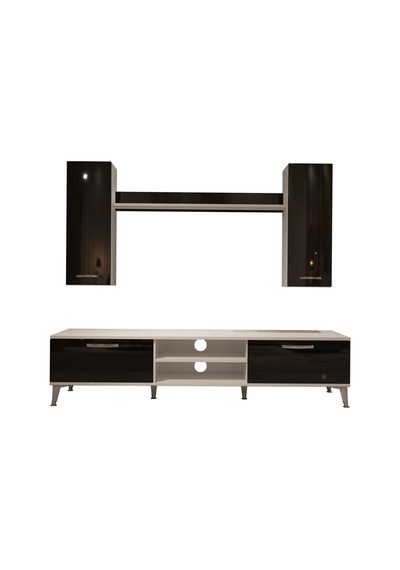 Decoraktiv Eko 7 Mdf Dvd Silver Tv Ünitesi Tv Sehpası Beyaz - Siyah