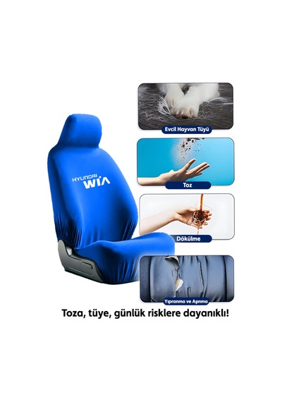 Hyundaı Accent Era Serisi Ön Arka Penye Koltuk Kılıfı Servis Kılıfı Lacivert