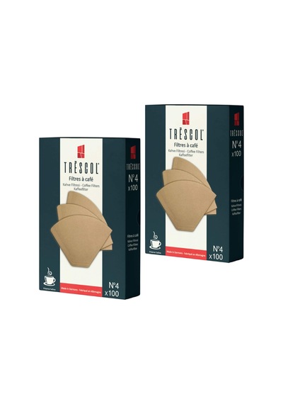 Genel Kahve Filtresi 4 Numara Büyük Boy Naturel Kağıt 2x100 200'lü Paket Çelik