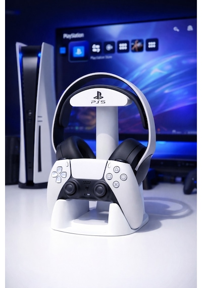 Ps5 Dualsense Kol Ve Kulaklık Standı 2 Si 1 Arada Masaüstü Tutucu