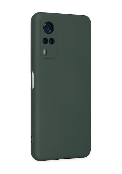 Vivo Y53s Uyumlu Kılıf Nano İçi Kadife Silikon - Koyu Yeşil