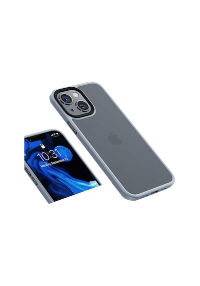 Apple iPhone Uyumlu 13 Mini Kılıf Kenarları Renkli Arkası Mat Kılıf Beyaz