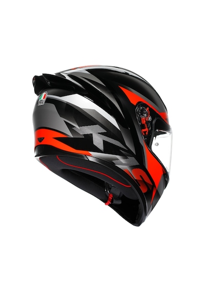 Agv Kask/k1 S E2206 Fastlap Black Grey Red Conf. Çok Renkli