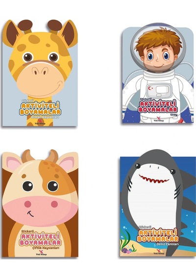 3 -5 Yaş Stickerlı Aktiviteli Ve Boyamalar 4 Kitap