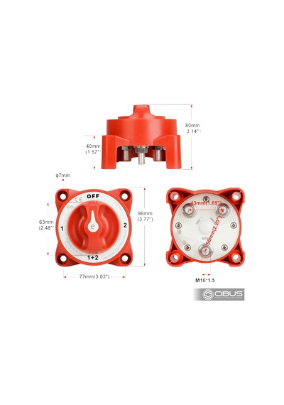 Ic-275e-2 Akü Şalteri 350a 3p 1+2 Çift Devreli