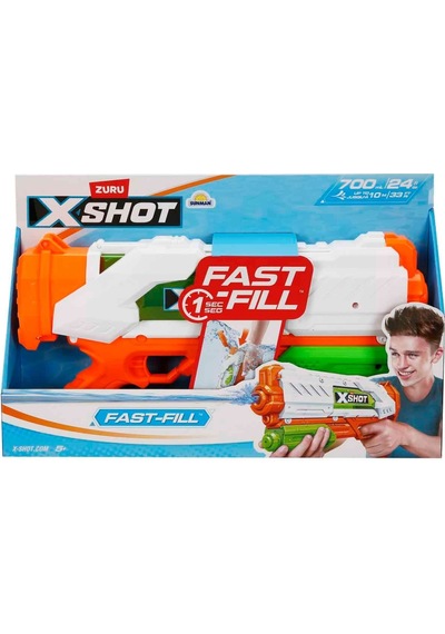 X-shot Fast-fill Büyük Boy Su Tabancası 40 Cm - Orijinal Zuru Çok Renkli