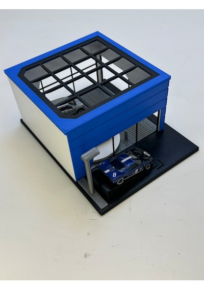 3d Baskı 1/64 Ölçekli Ford Showroom Tasarımlı Diorama Araç Sergileme Garajı