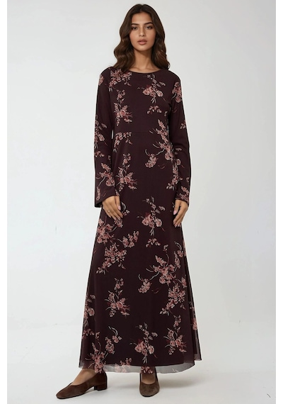 Hiccup Çiçek Desenli Modest Elbise Çok renkli