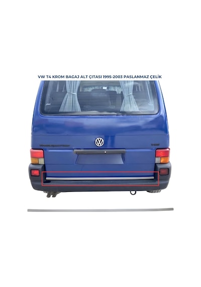 Ebal Otomotiv VW T4 Transporter Krom Bagaj Alt Çıtası 1995-2003 ARASI P.Çelik