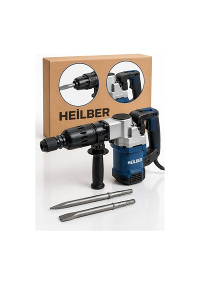 Heilber BA0115379 Profesyonel Elektrikli Kırıcı Delici Hilti Beton Kırma ve Delme Makinesi Çift Uçlu
