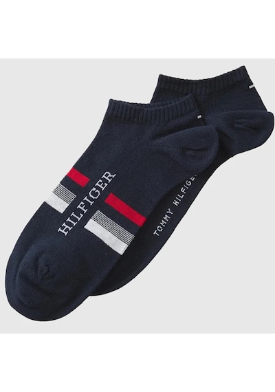 Tommy Hilfiger Tab Sock 2 Pack Navy Pamuklu Patik Bilek Çorap 2 Li Pkt Lacivert