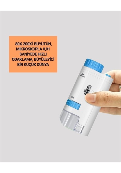 Buğz Abs Gövdeli Öğrenci Ve Hobi Mikroskobu Mavi Renk