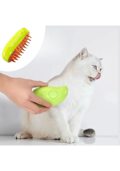 Mcg Mcg Buharlı Yumuşak Silikon Uçlu Kedi & Köpek Tüy Tarama Tarağı Yıkama Fırçası