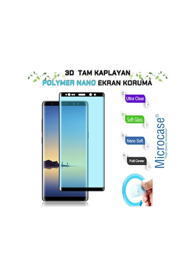 Samsung Uyumlu Galaxy Note 9 3D Polymer Kavisli Tam Kaplayan Nano