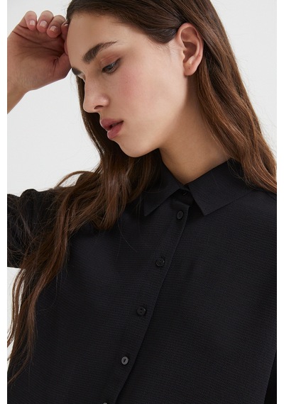 Stella Pulvis Basic Kadın Gömlek Siyah