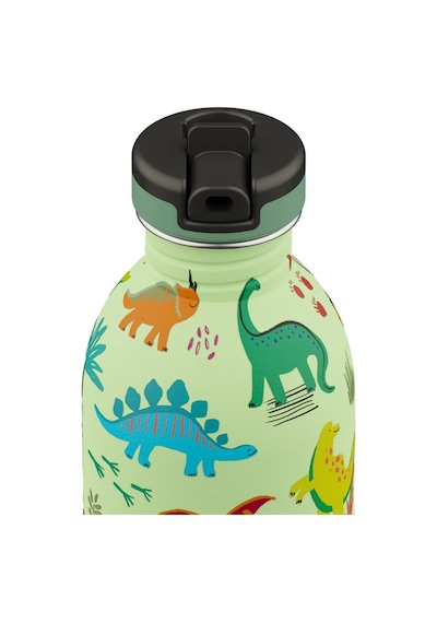 Kids Bottle Jurassic Friends Pipetli Paslanmaz Çelik Çocuk Su Matarası 250 Ml Yeşil