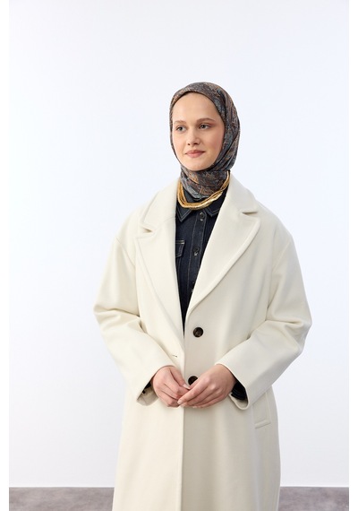 Mirsoy Scarf Lavin Desen Eşarp Koyu Kahve