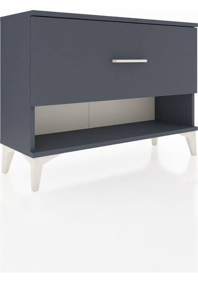 Arges Şifonyer Tek Çekmeceli 88x30x64 Antrasit-antrasit Antrasit