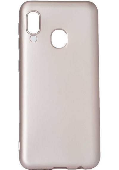 Noktaks - Samsung Galaxy Uyumlu A20e - Kılıf Mat Renkli Esnek Premier Silikon Kapak - Rose Gold