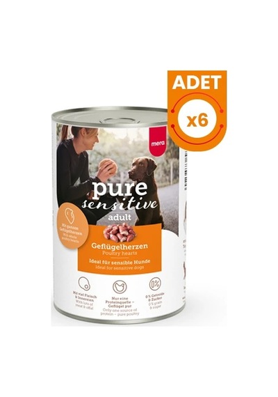 Mera Pure Sensitive Adult Kümes Hayvanlı Yetişkin Köpek Konservesi 6 Adet 400 Gr