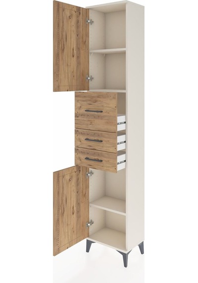 Arges Dolap 3 Raflı 3 Çekmeceli 2 Kapaklı 44x30x221 Aytaşı-çam Aytaşı Arges Dolap 3 Raflı 3 Çekmeceli 2 Kapaklı 44x30x221 Aytaşı-çam Aytaşı