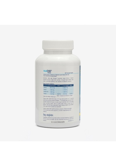 Nua Dha 500 Omega-3 İçeren Takviye Edici Gıda 60 Kapsül ﻿